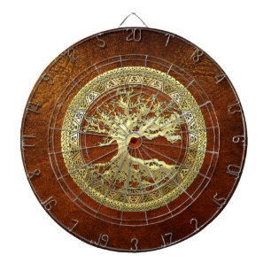 [36] Golden Celtic Baum des Lebens Dartscheibe