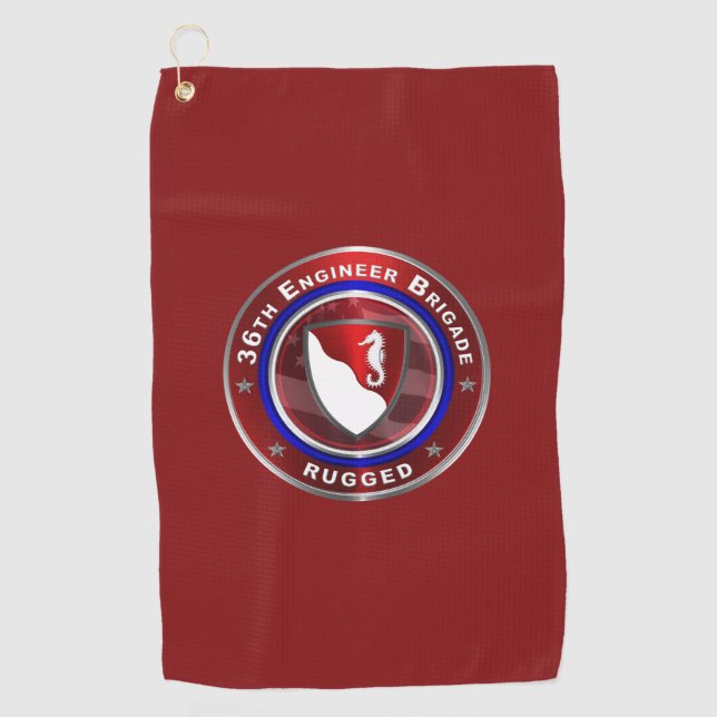 36. Ingenieurbrigade "Rugged" Golfhandtuch (Vorderseite)