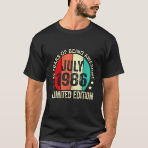 36 Jahre alt Juli 1986 36. Geburtstag T-Shirt