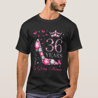 36 Jahre Phantastisch glücklich 36. Diamantkrone T-Shirt