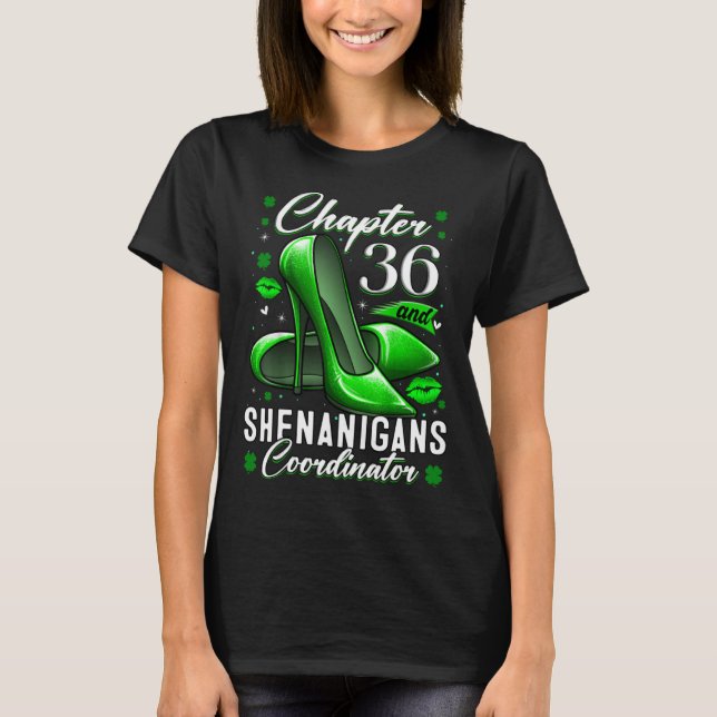 36-jähriger St Patrick's Day Shenanigans Coordina T-Shirt (Vorderseite)