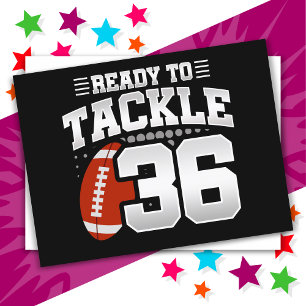 36-jähriges Tackle Football Party 36. Geburtstag Postkarte