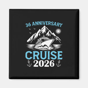 36. Jubiläums-Kreuzfahrt 2026 passende Hochzeits-C Magnet