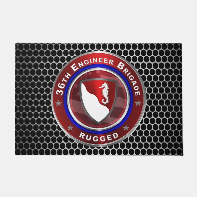 36. Pionierbrigade „Rugged“ Fußmatte (Vorderseite)