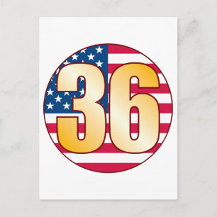 36 USA Gold Postkarte