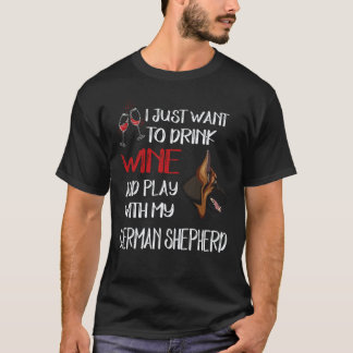 36 Will einfach Wein trinken und mit meinem Deutsc T-Shirt