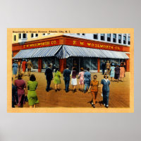 36 x 24 Boardwalk auf der Ocean Avenue Atlantic Ci