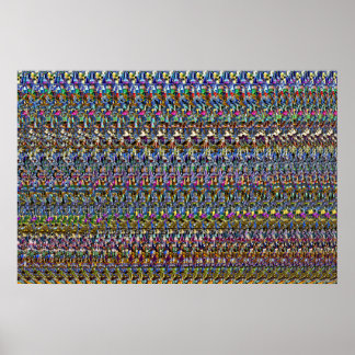 36" x 24" "Unsichtbares" 3D-Poster von Magic Eye® Poster