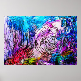 36 Zoll x 24 Zoll ABSTRAKTER ART-2 MATTE ART POSTE Poster