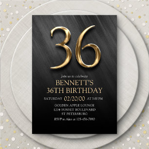 36e Invitation d'anniversaire
