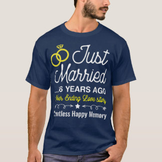 36th Wedding Anniversary Just Married 36 Years Ago T-Shirt