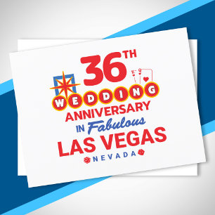 36th Wedding Anniversary Las Vegas Trip Postkarte