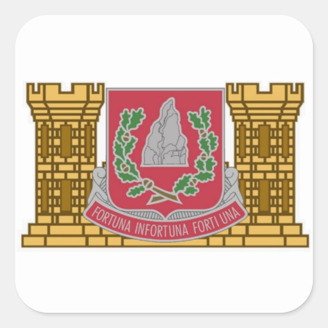 37. BATTALION-STICKER QUADRATISCHER AUFKLEBER (Vorderseite)