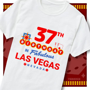 37. Geburtstag Las Vegas Willkommensschild Party S T-Shirt