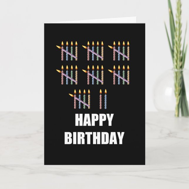 37. Geburtstag mit Kerzen Karte (Vorderseite)