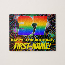 37. Geburtstag: Spaß, bunte feierliche Feuerwerke