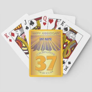 37 Jahr   Golden Ray 12 Schritt CUSTOM NAME Spielkarten
