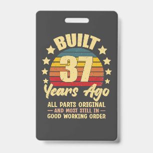 37 Jahre alt Alle Teile Original 37. Geburtstag Ausweis