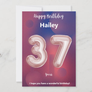 37 Jahre alte Happy Birthday Card