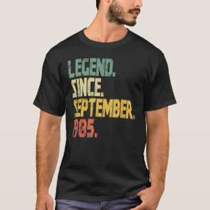 37 Jahre alte Legende seit September 1985 37. Bir T-Shirt