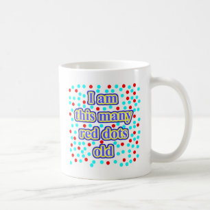 37 rote Punkte alt Kaffeetasse