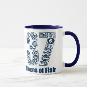 37 Stücke Flair (dunkle Beschriftung) Tasse