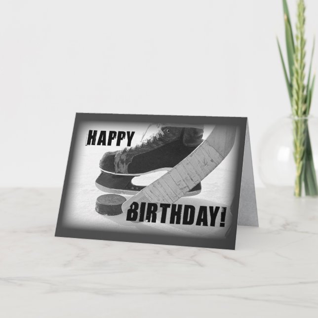 3816 Hockey Geburtstag Karte (Vorderseite)