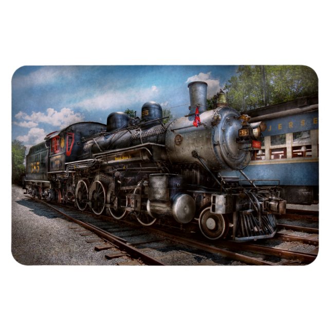 385 - Zug - Dampfzug - 385 Vollständig restauriert Magnet (Horizontal)
