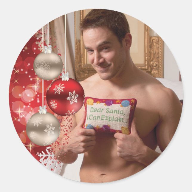 38886B-RA Chris Rockway Weihnachten Runder Aufkleber (Vorderseite)