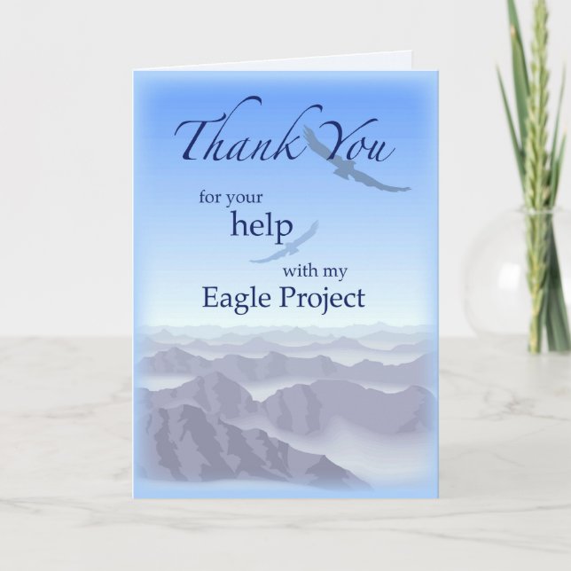 3898 Vielen Dank für Ihr Eagle-Projekt Dankeskarte (Vorderseite)