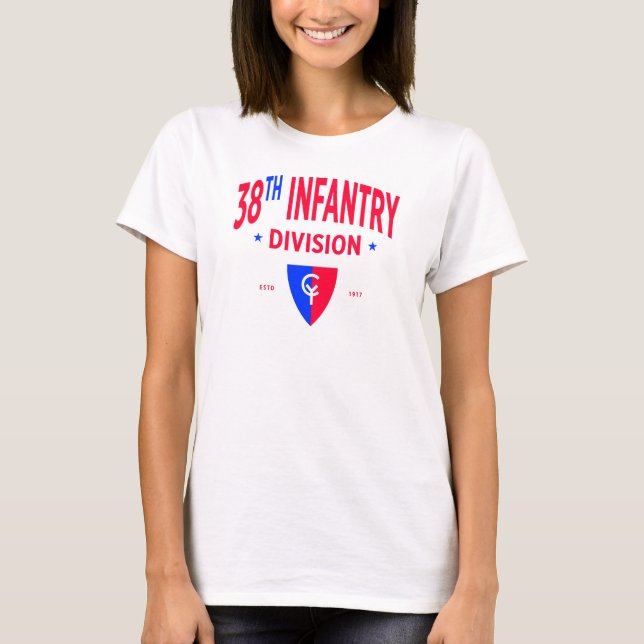 38. Abteilung Infanterie - Militärische Frauen in  T-Shirt (Vorderseite)