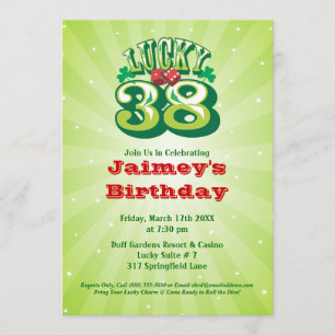 38 chanceux - Invitation faite sur commande de