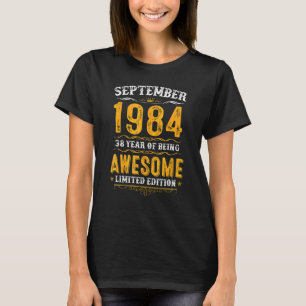 38. Geburtstag 38 Jahre Phantastisch seit Septembe T-Shirt