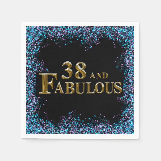 38. Geburtstag Serviette (Vorderseite)