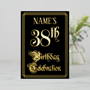 38. Geburtstagsparty - Extravagantes Drehbuch und Folieneinladung