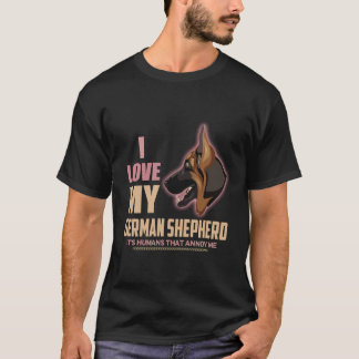38 Ich liebe meinen deutschen Schäferhund, es sind T-Shirt