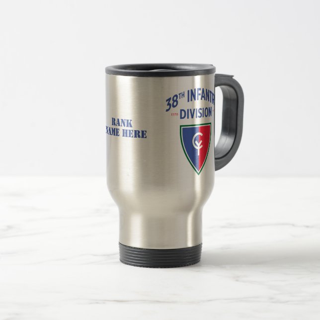 38. Infanterie-Division United Staaten Military Reisebecher (VorderseiteRechts)