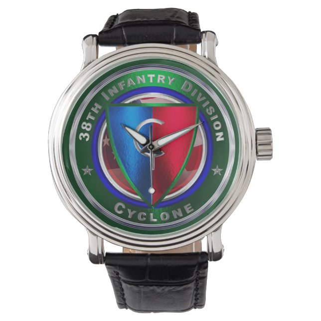 38. Infanterieabteilung "Cyclone" Armbanduhr (Vorderseite)