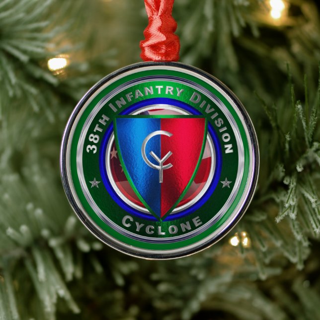 38. Infanterieabteilung Weihnachten Ornament Aus Metall (Baum)