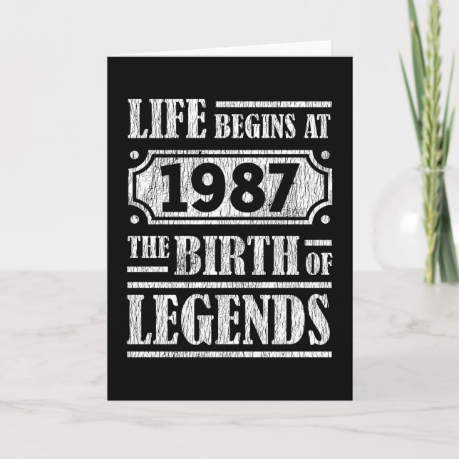 38 Jahre alt 1987 Geburt der Legende 38. Geburtsta Karte (Vorderseite)