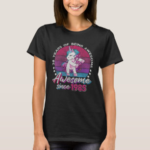 38 Jahre alt geblümte Einhorngeschenke 38. Geburts T-Shirt