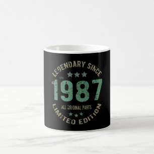 38 Jahre alter Geburtstag 1987 Legende 38. Geburts Kaffeetasse