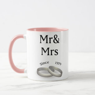 38. Jahrestag zusammenpassender Herr. Und Frau Tasse