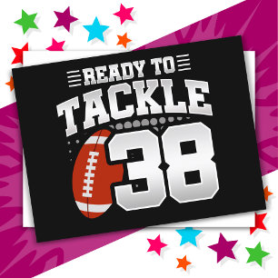 38-jähriges Tackle Football Party 38. Geburtstag Postkarte