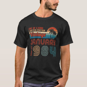 38. Vintag seit 1984 Geschenke Januar Geburtstag R T-Shirt
