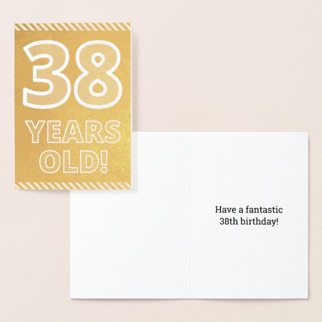 38ème anniversaire : audacieux "38 ans !" Carte Go (Affichage)