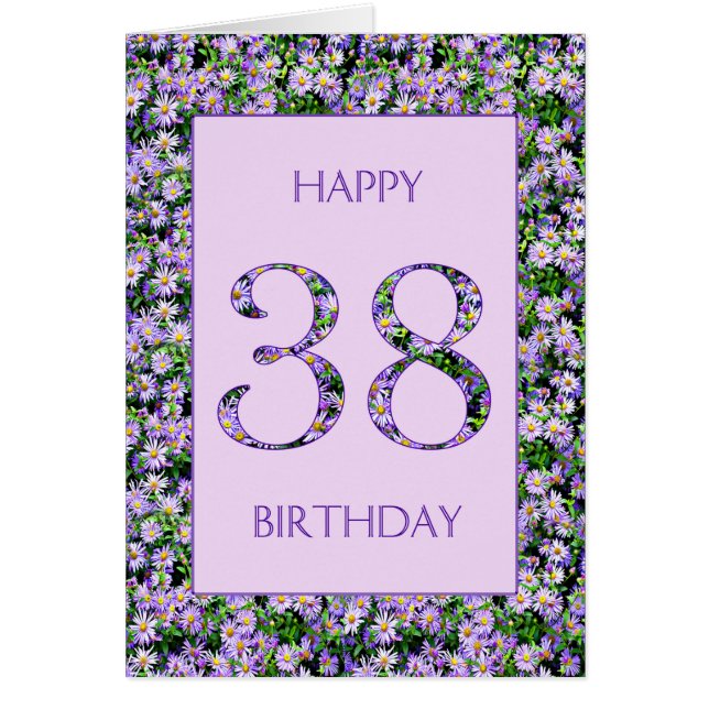 38th Birthday Purple Daisies (Vorne)