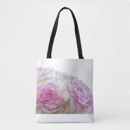 3975-Rosen, rosa und weiß Tasche