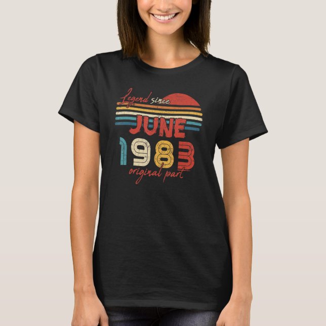 39 Geburtsdatum seit Juni 1983 Original Teil T-Shirt (Vorderseite)