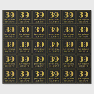 39. Geburtstag ~ Art Deco Inspiriert Look "39", Na Geschenkpapier